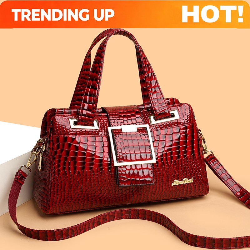 Luxury Zipper Bags - Luxury Crocodile Patterned Handbag Hot Selling