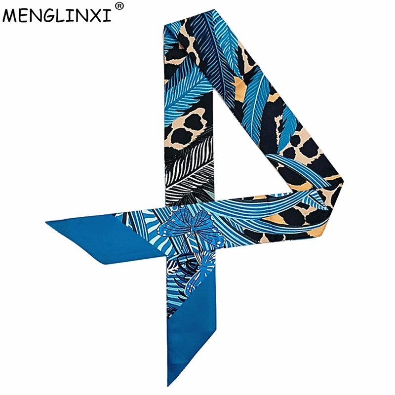 Luxury Bags Brands - Leopard Butterfly Print New Skinny Scarf