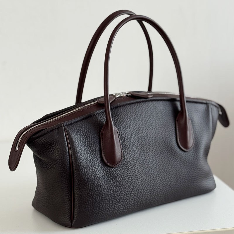 Luxury Zipper Bags - Niche Design Large‑Capacity Cowhide Commuter Dumpling