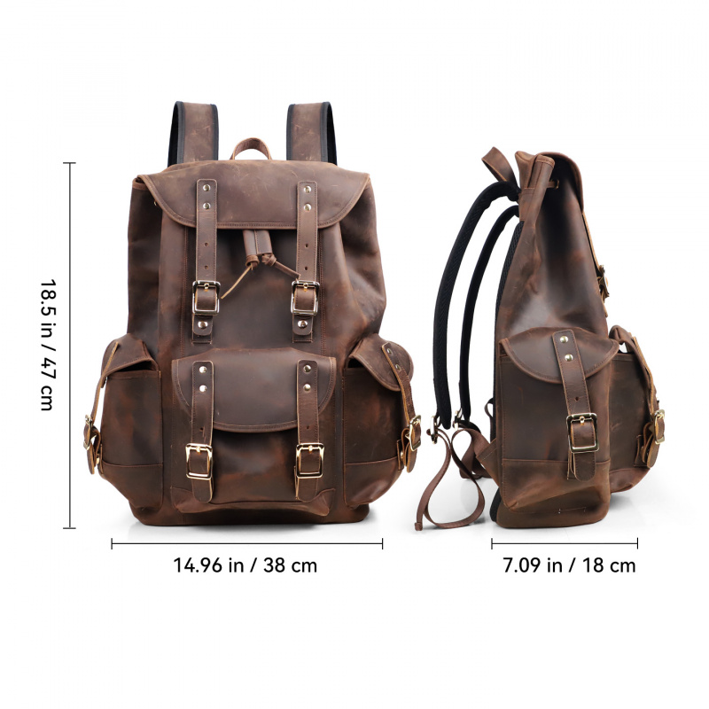 New Arrivals Leather Backpack  - Luxury Zipper Bags recension och pris