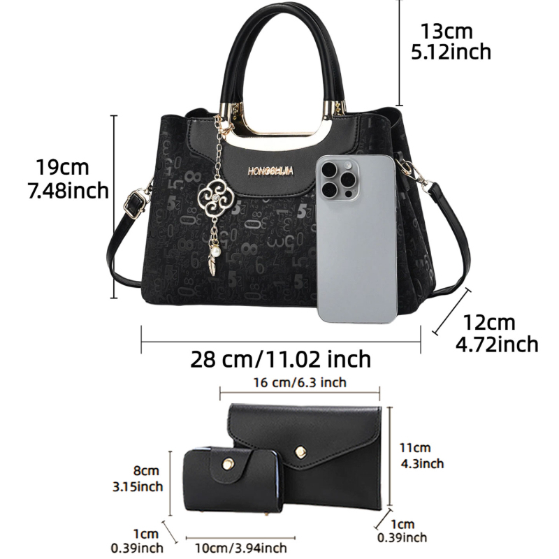3-piece Fashion Women's Handba - Luxury Zipper Bags recension och pris