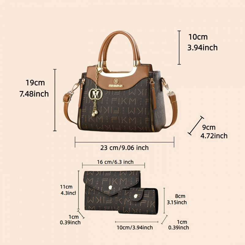 3-piece set of light luxury hi - Luxury Zipper Bags recension och pris