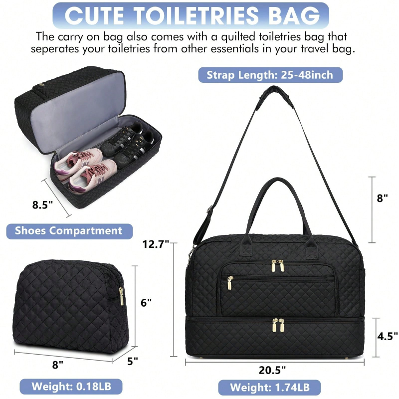 Large Travel Duffle Bag for Wo - Weekender Bag Duffle recension och pris