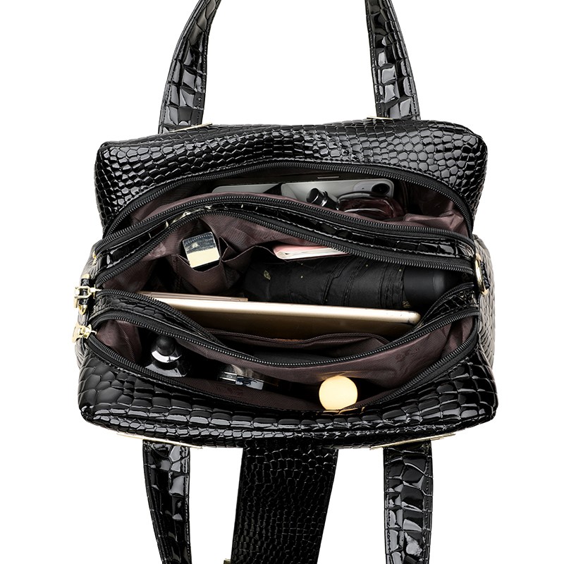 Luxury Crocodile Patterned Han - Luxury Zipper Bags recension och pris