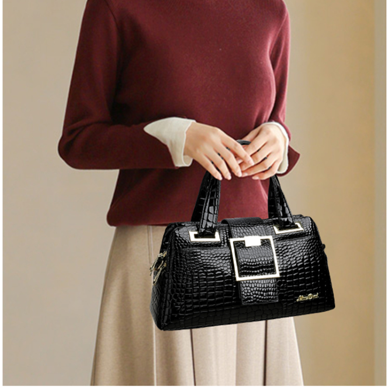 Luxury Crocodile Patterned Han - Luxury Zipper Bags recension och pris