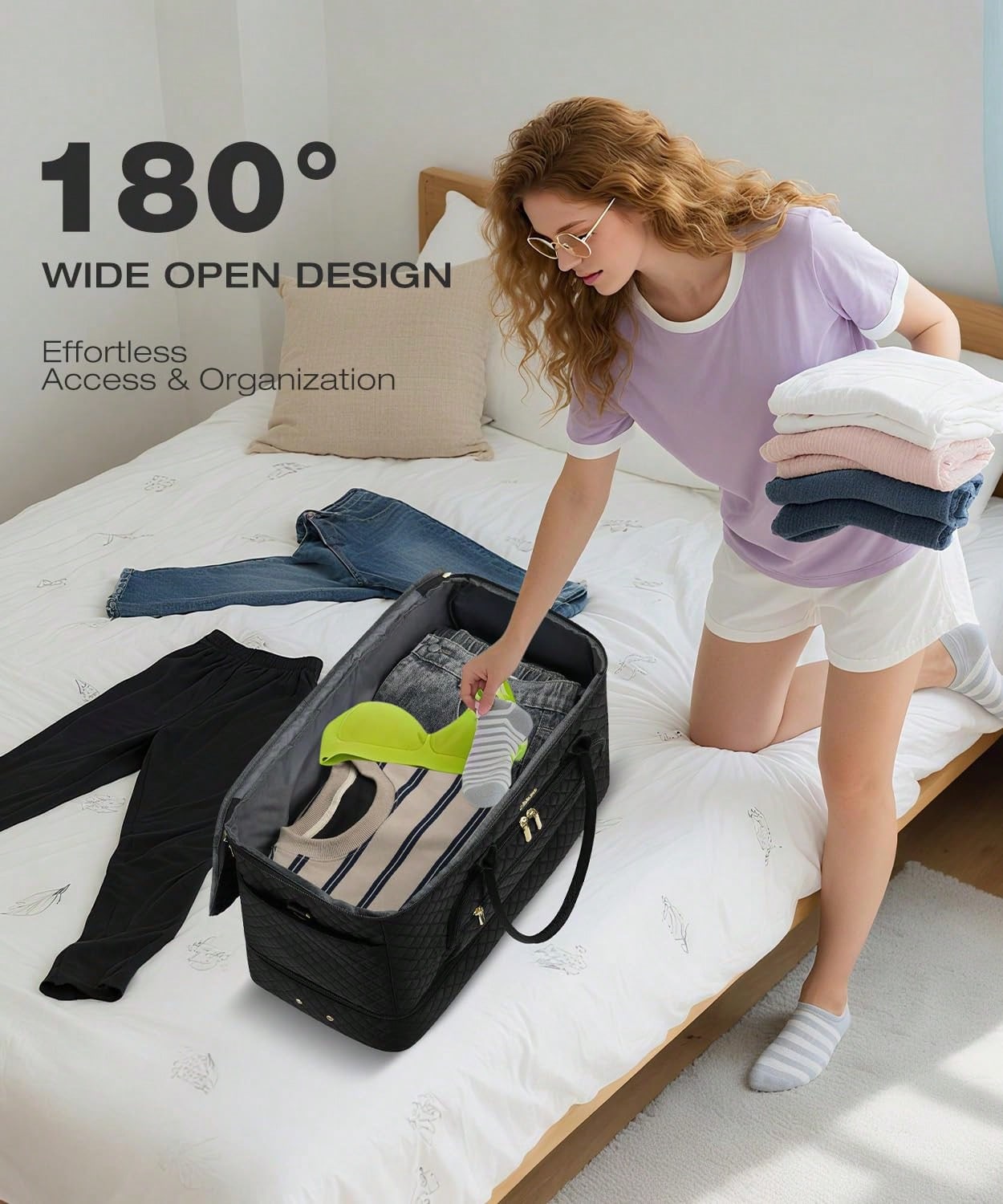 2pc Fashion Versatile Travel D - Weekender Bag Duffle recension och pris