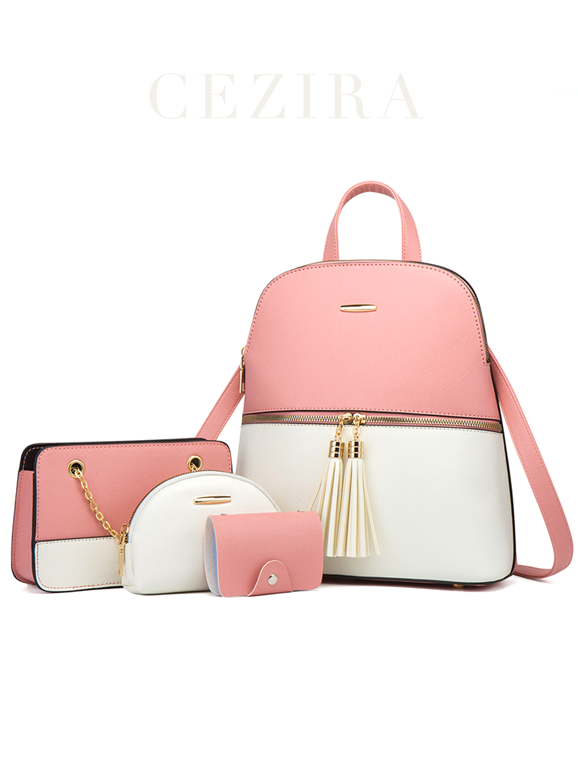 4 PCS Bags Set Women's Fashion - Luxury Bags Vegan Leather recension och pris