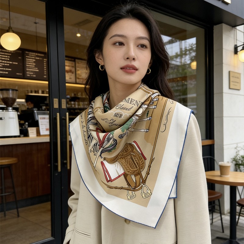 90cm Silk Scarf Luxury Square  - Luxury Bags Hong Kong recension och pris