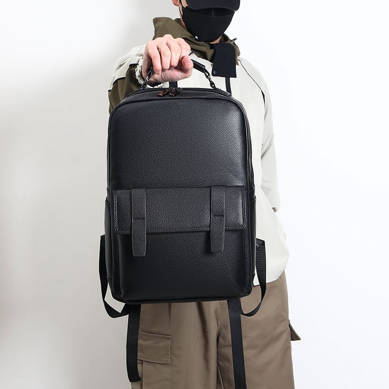 Men's luxury leather backpack  - Luxury Zipper Bags recension och pris