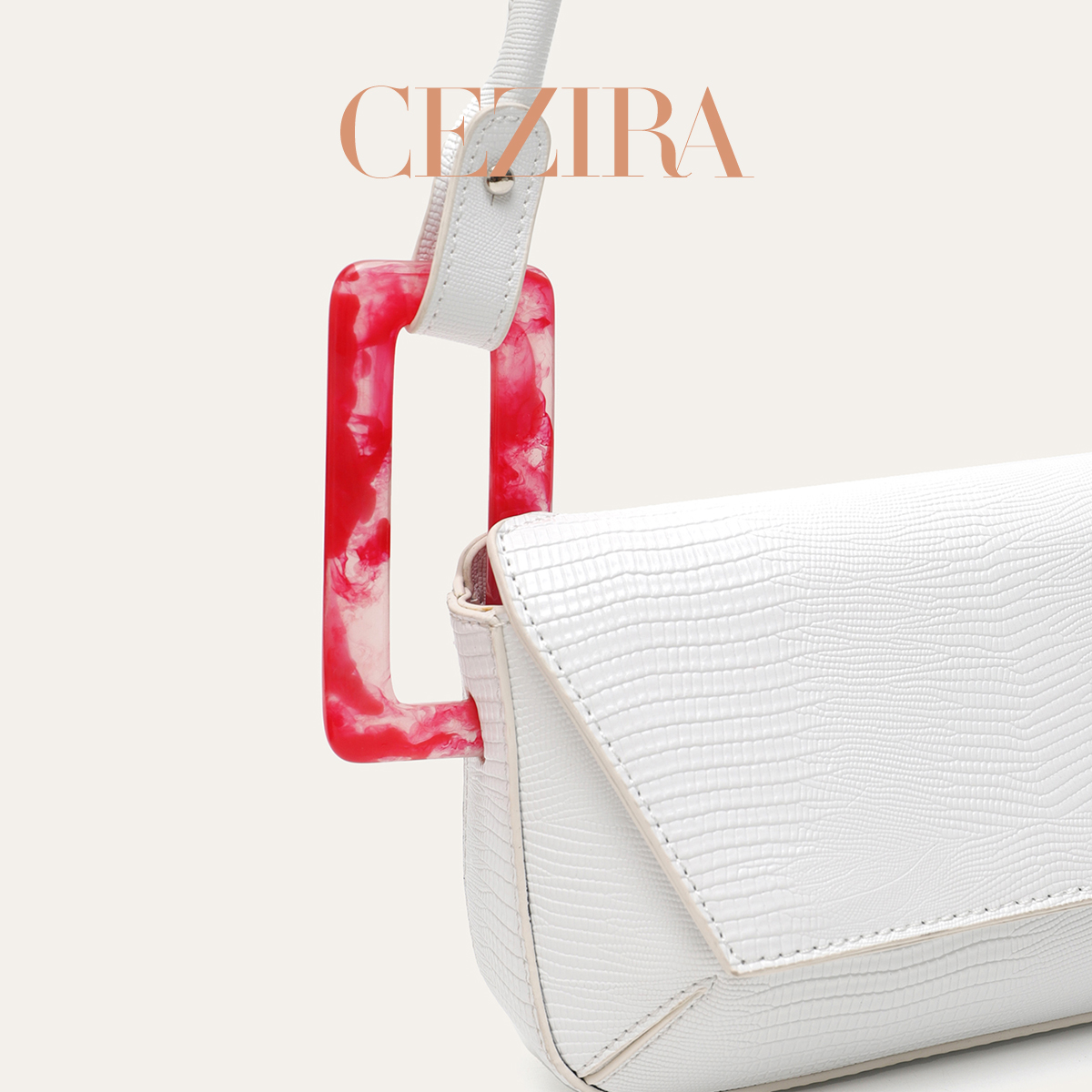 CR Big Square Buckle Pleated T - Luxury Bags Vegan Leather recension och pris