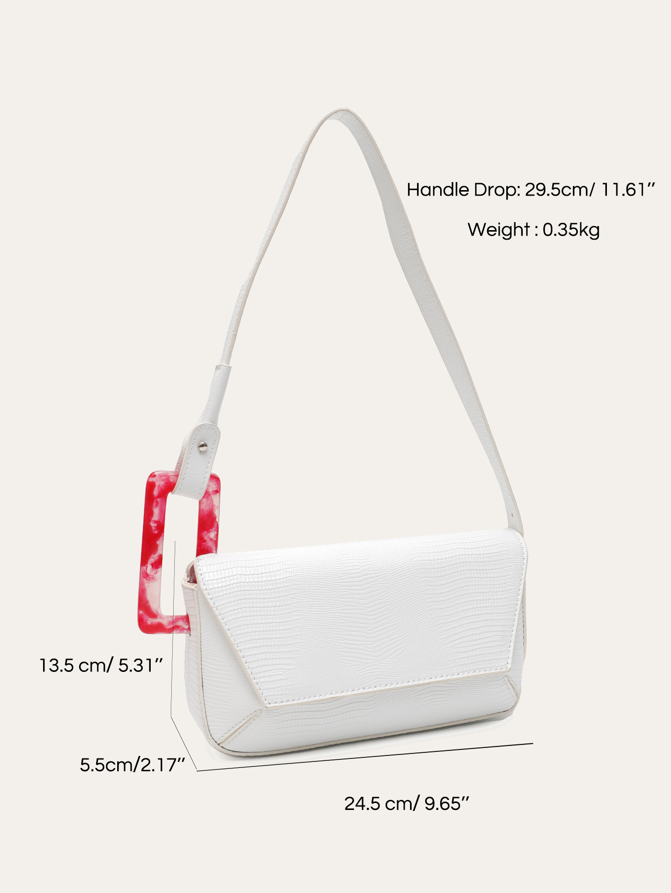 CR Big Square Buckle Pleated T - Luxury Bags Vegan Leather recension och pris